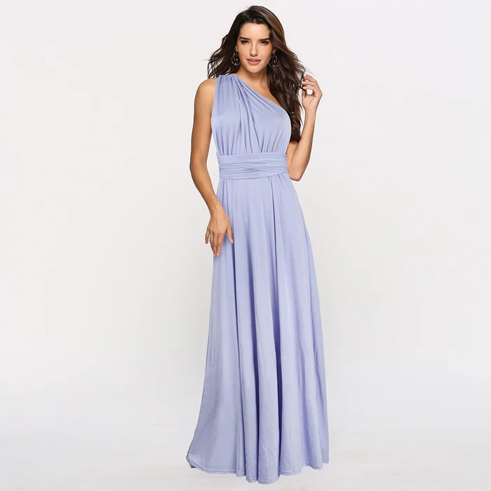 Women's Multiway Wrap Maxi Dress – Convertible Strappy Formal Occasion Dress