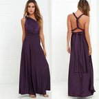 Women's Multiway Wrap Maxi Dress – Convertible Strappy Formal Occasion Dress