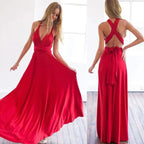 Women's Multiway Wrap Maxi Dress – Convertible Strappy Formal Occasion Dress