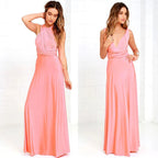 Women's Multiway Wrap Maxi Dress – Convertible Strappy Formal Occasion Dress