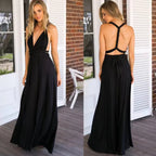 Women's Multiway Wrap Maxi Dress – Convertible Strappy Formal Occasion Dress