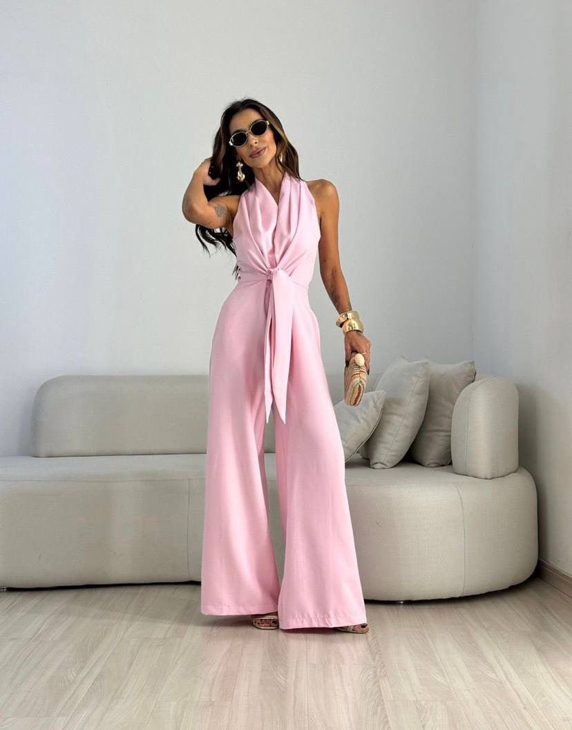 Women's High Waist Wide Leg Jumpsuit – Flowy Formal Occasion Jumpsuit