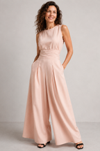 Women's Sleeveless Two-Piece Set – Wide Leg Pants Set