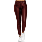Women's Faux Leather Jeggings – High Waist Skinny Leggings