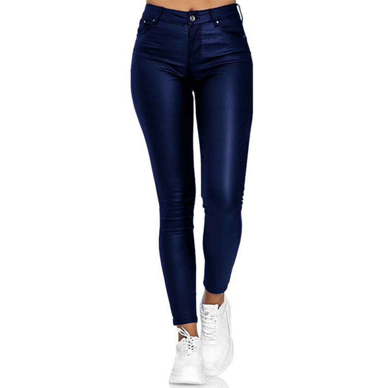 Women's Faux Leather Jeggings – High Waist Skinny Leggings