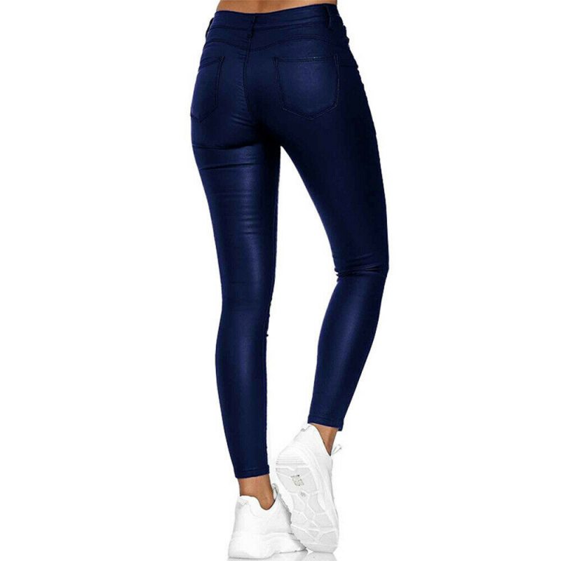 Women's Faux Leather Jeggings – High Waist Skinny Leggings
