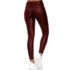 Women's Faux Leather Jeggings – High Waist Skinny Leggings