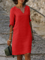 Women's Party Dress – V-Neck Evening Dress – Stella