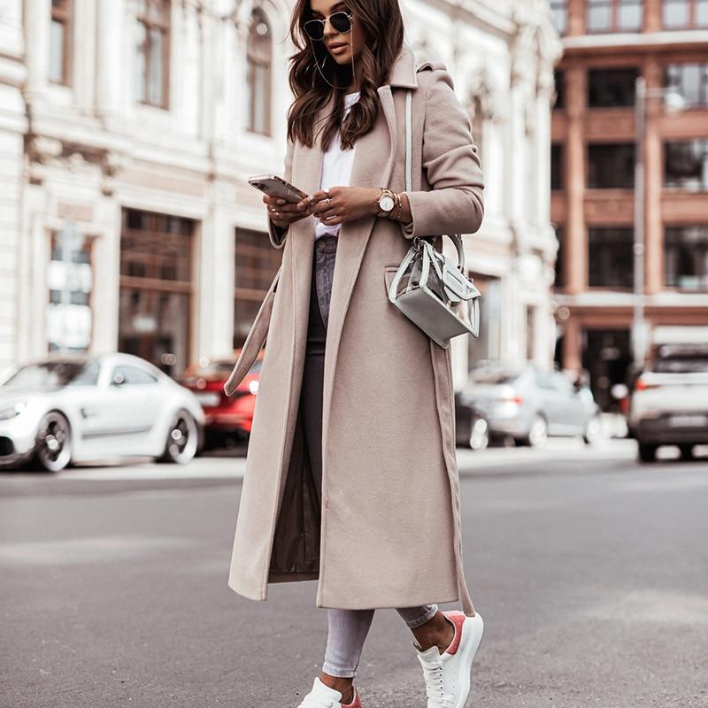 Women's Tailored Winter Coat – Long Button Front Cold Weather Coat