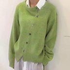 Women's Wrap Button Cardigan – Asymmetrical Front Layering Cardigan