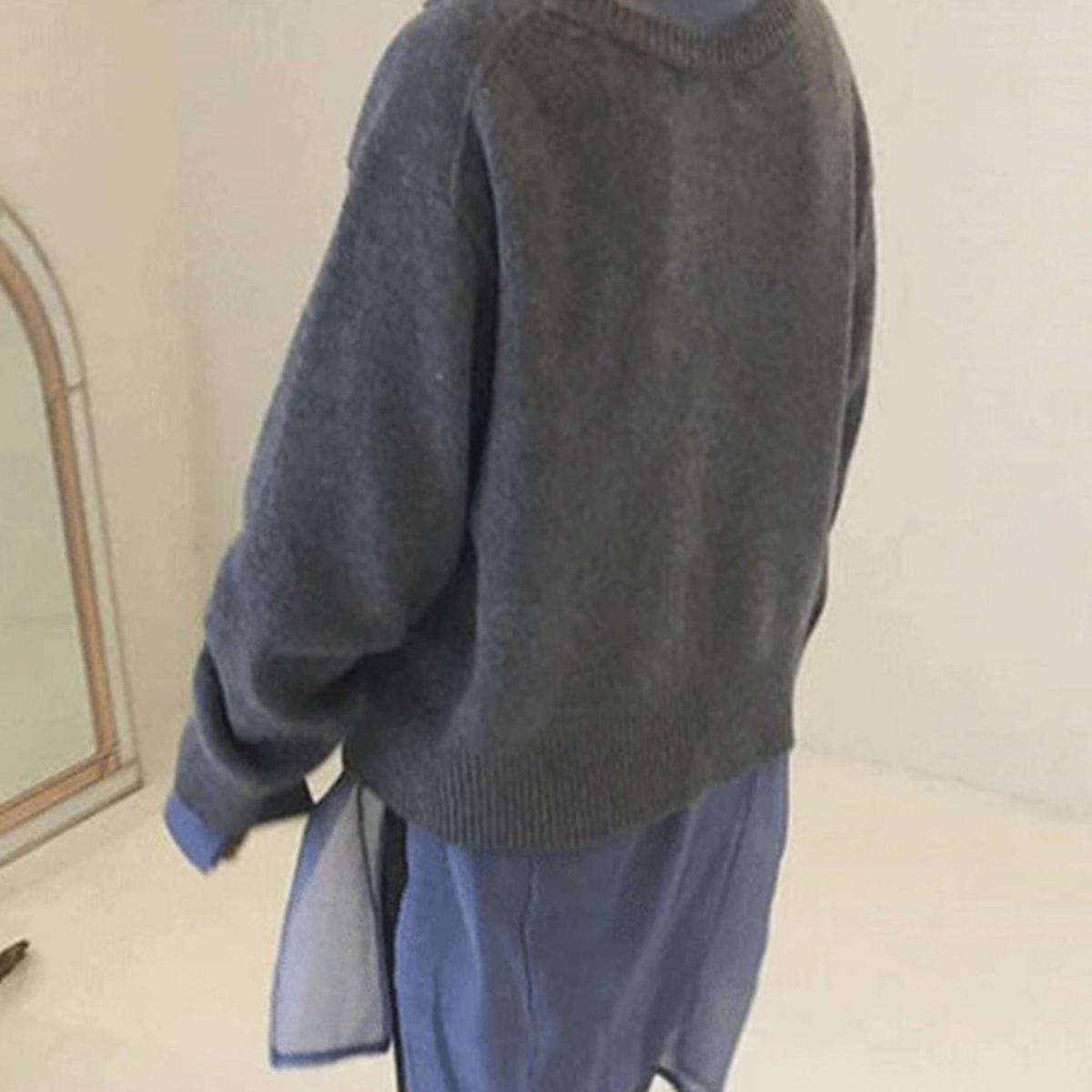 Women's Wrap Button Cardigan – Asymmetrical Front Layering Cardigan