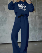 Women's Graphic Tracksuit Set – Wide Leg Hoodie Set