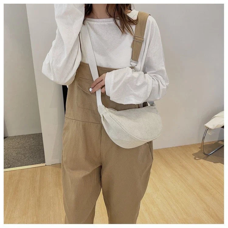 Women's Corduroy Crossbody Bag – Casual Mini Crossbody Bag – Josepha
