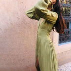 Women's Sleeveless Boho Maxi Dress – V-Neck Flowy Long Dress