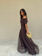 Women's A-Line Maxi Dress – Sleeveless Zip Back Formal Occasion Dress