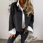 Women's Short Transitional Jacket – Cropped Tailored Collar Jacket
