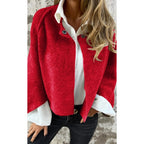Women's Short Transitional Jacket – Cropped Tailored Collar Jacket