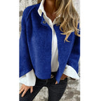 Women's Short Transitional Jacket – Cropped Tailored Collar Jacket
