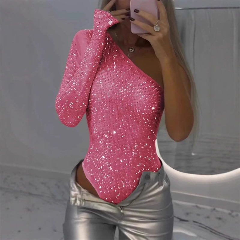 Women's Sleek Fitted Bodysuit – Long Sleeve Day-to-Night Layering Bodysuit