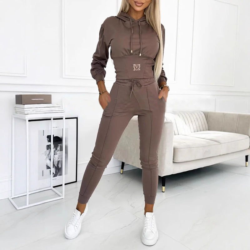 Women's Lounge Set – High Waist Two-Piece Set – Vira