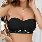 Women's Crossover Strapless Bra – Wireless Side Closure Support Bra