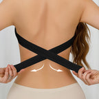 Women's Crossover Strapless Bra – Wireless Side Closure Support Bra