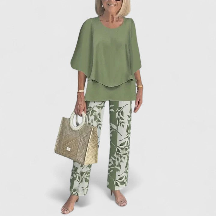 Women's Printed Two-Piece Set – Casual Matching Set – Marzelle