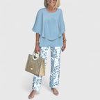 Women's Printed Two-Piece Set – Casual Matching Set – Marzelle