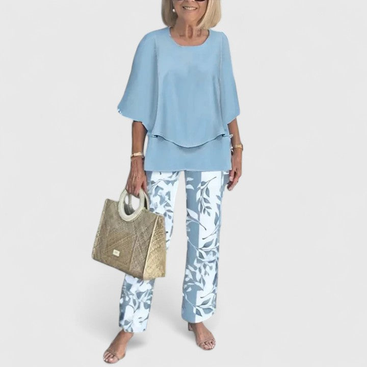 Women's Printed Two-Piece Set – Casual Matching Set – Marzelle