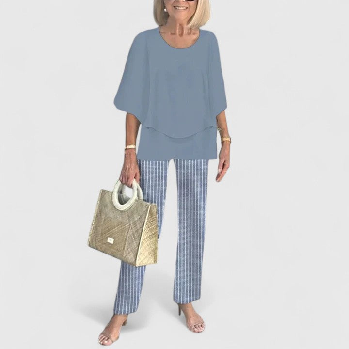 Women's Printed Two-Piece Set – Casual Matching Set – Marzelle