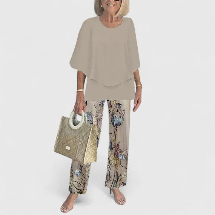 Women's Printed Two-Piece Set – Casual Matching Set – Marzelle