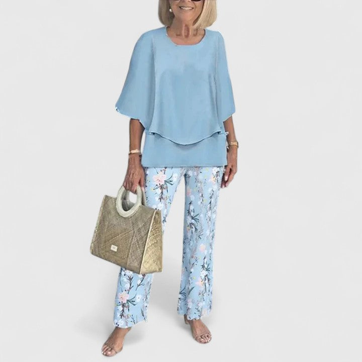 Women's Printed Two-Piece Set – Casual Matching Set – Marzelle