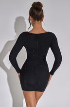 Women's Glitter Mini Dress – Bodycon Party Dress – Lana