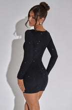 Women's Glitter Mini Dress – Bodycon Party Dress – Lana