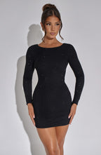Women's Glitter Mini Dress – Bodycon Party Dress – Lana