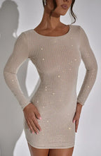 Women's Glitter Mini Dress – Bodycon Party Dress – Lana