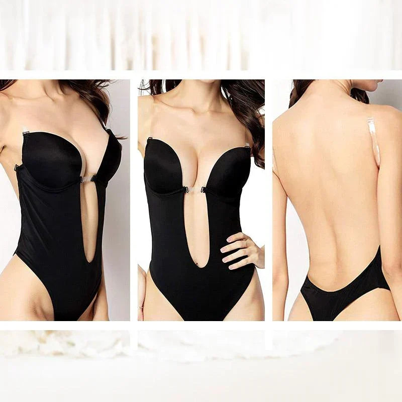 Women's Seamless Low Back Bodysuit – Supportive Shaping Bodysuit