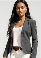 Women's Button Blazer – Tailored Slim Fit Blazer – Kennedy