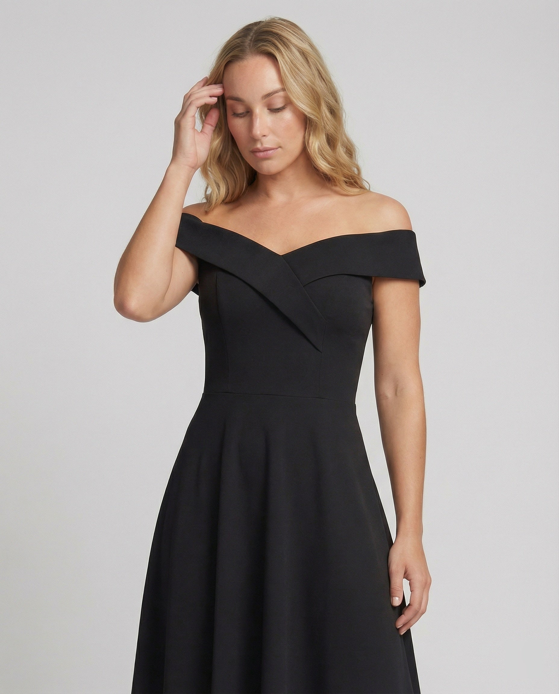 Women's Maxi Dress – Off-Shoulder Evening Dress – Solenne