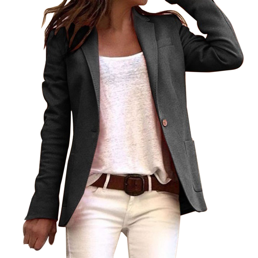 Women's Button Blazer – Tailored Slim Fit Blazer – Kennedy