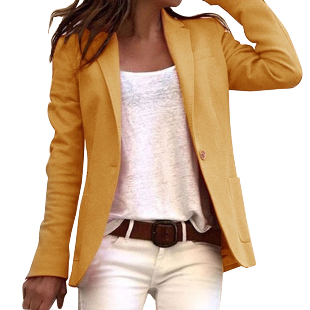 Women's Button Blazer – Tailored Slim Fit Blazer – Kennedy