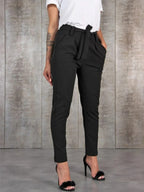 Women's High Waist Trousers – Classic Tailored Everyday Pants