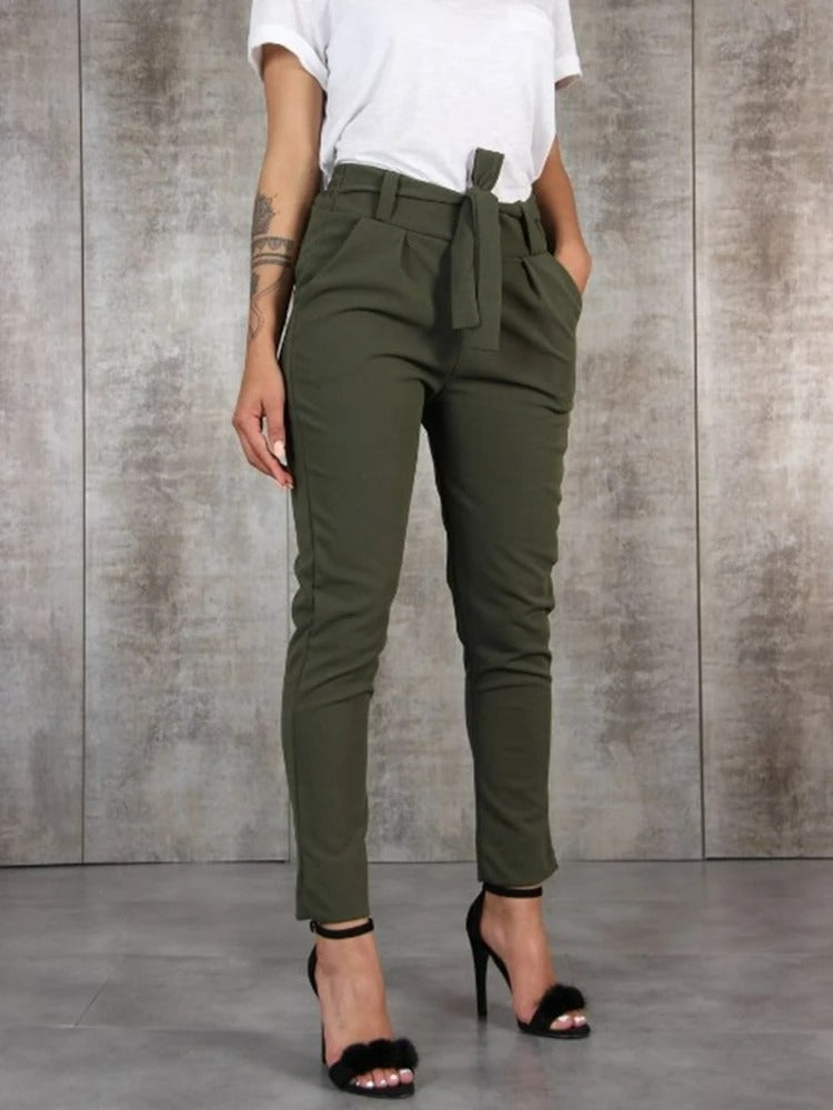 Women's High Waist Trousers – Classic Tailored Everyday Pants