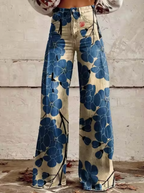 Women's Printed Palazzo Pants – High Waist Resort Pants