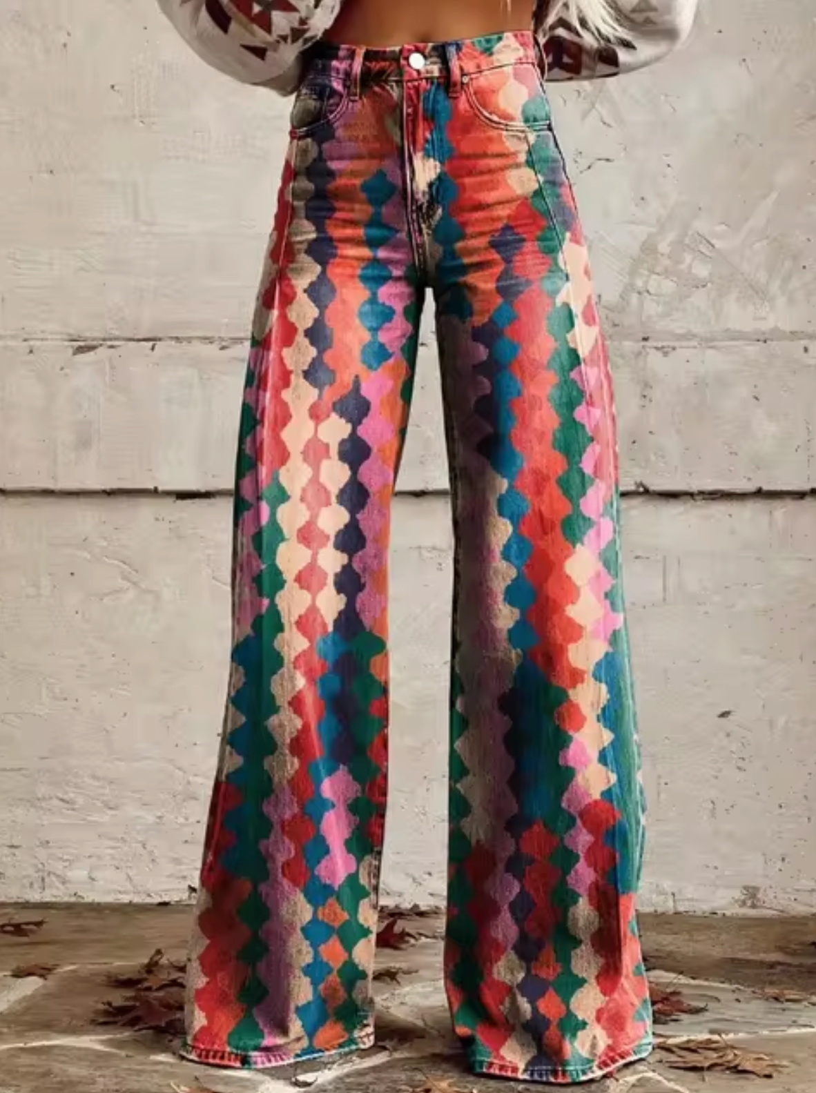 Women's Printed Palazzo Pants – High Waist Resort Pants