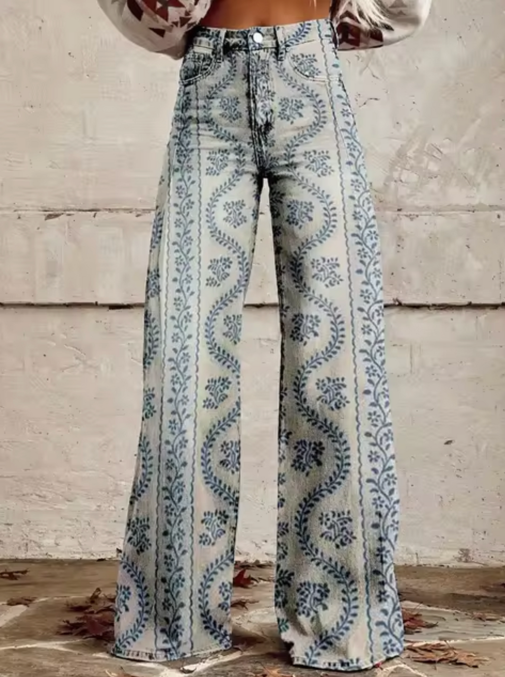 Women's Printed Palazzo Pants – High Waist Resort Pants