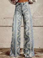 Women's Printed Palazzo Pants – High Waist Resort Pants