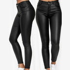 Women's Faux Leather Jeggings – High Waist Skinny Leggings