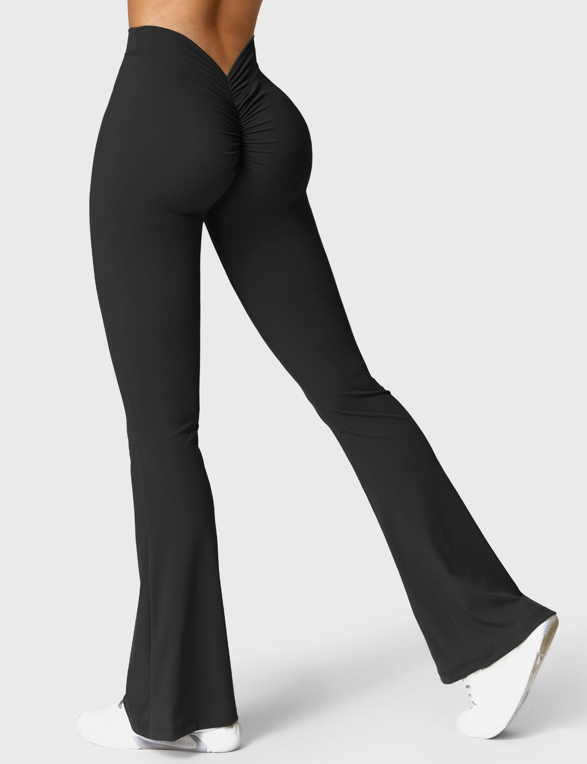 Women's High Waist Scrunch Leggings – Flared Seamless Yoga Leggings