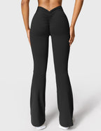 Women's High Waist Scrunch Leggings – Flared Seamless Yoga Leggings